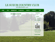 Tablet Screenshot of lesueurcountryclub.com